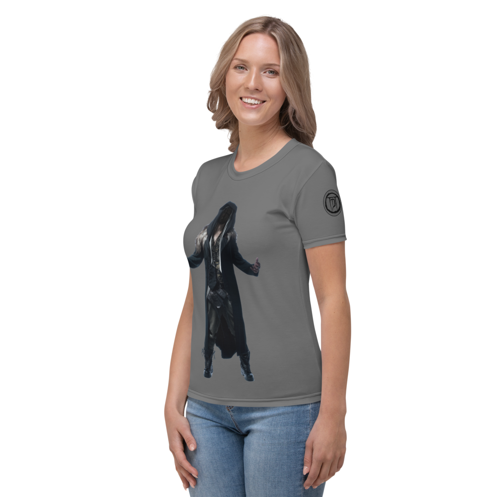 T-Shirt Women's Premium - TDT, With Arms Wide Open, Masked Series, Graphite