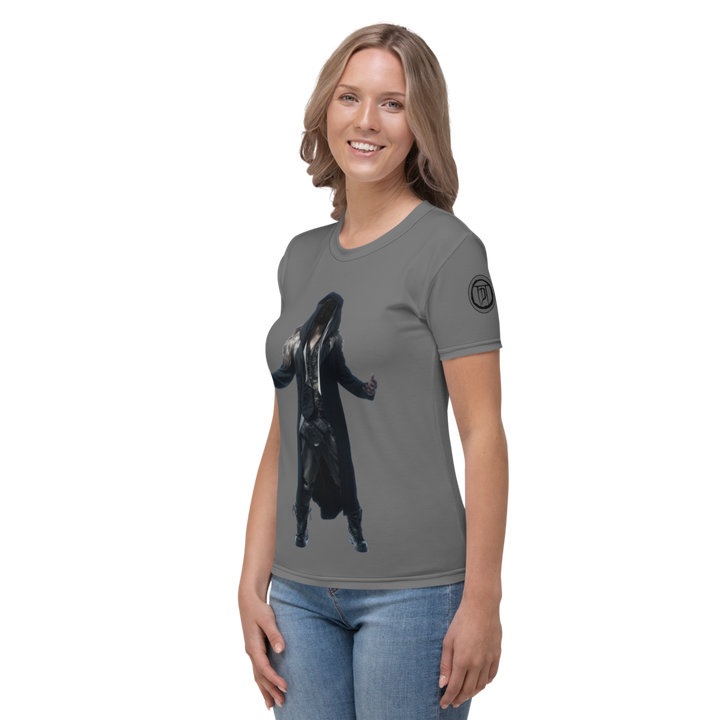 T-Shirt Women's Premium - TDT, With Arms Wide Open, Masked Series, Graphite