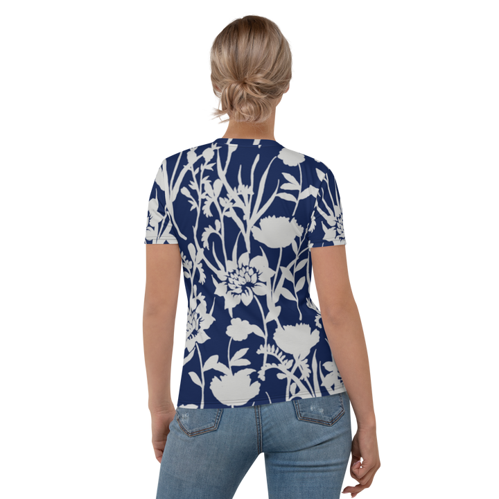 Premium T-Shirt Women - Blue Flower