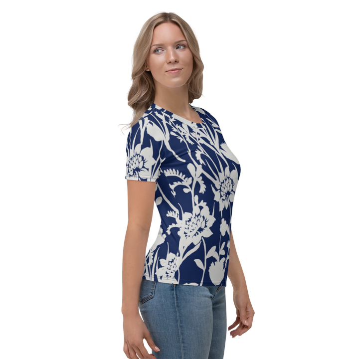 Premium T-Shirt Women - Blue Flower