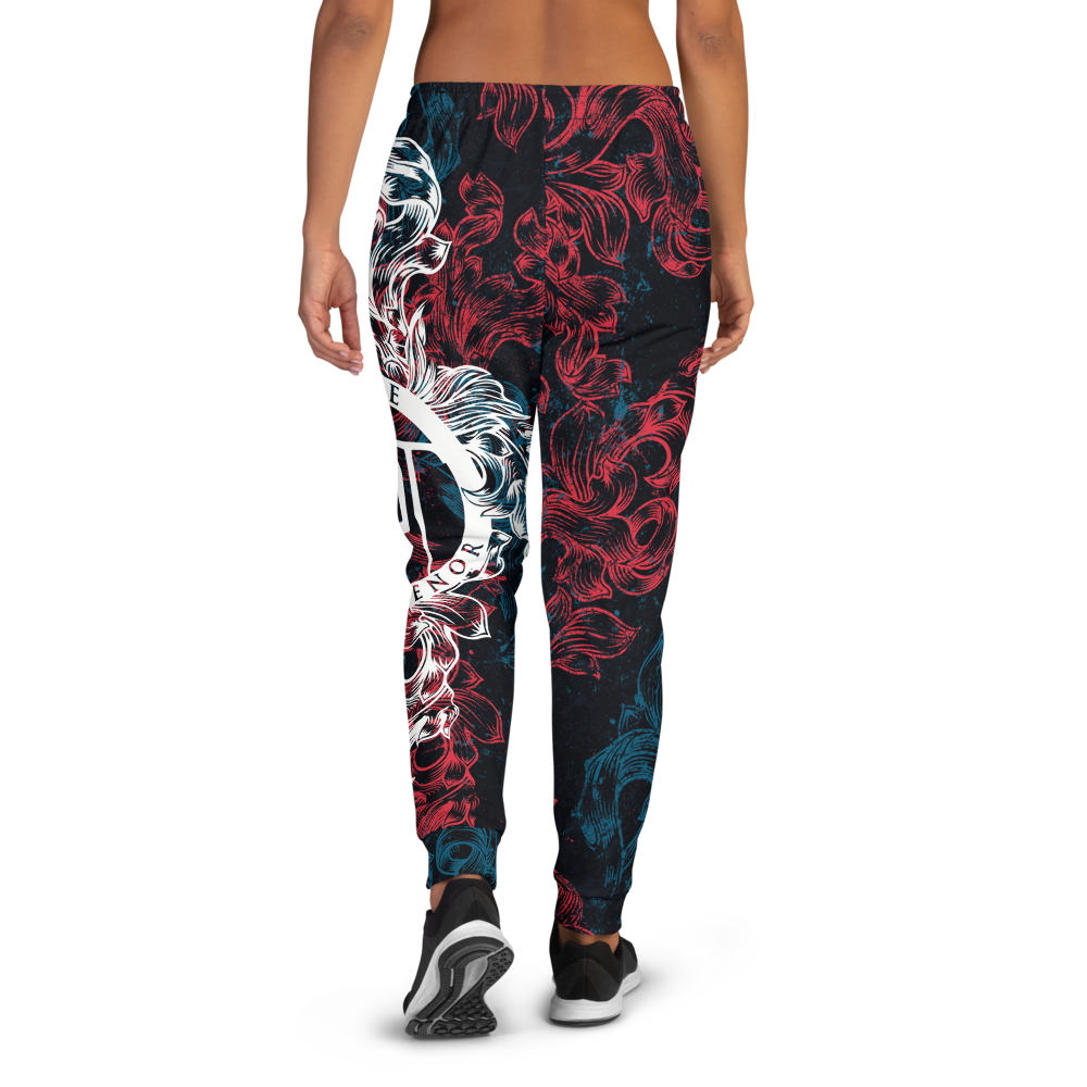 Jogging Pants Women Premium - Coat of Arms Floral