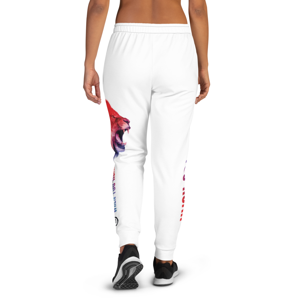 Women's Jogging Pants - When You Roar, White