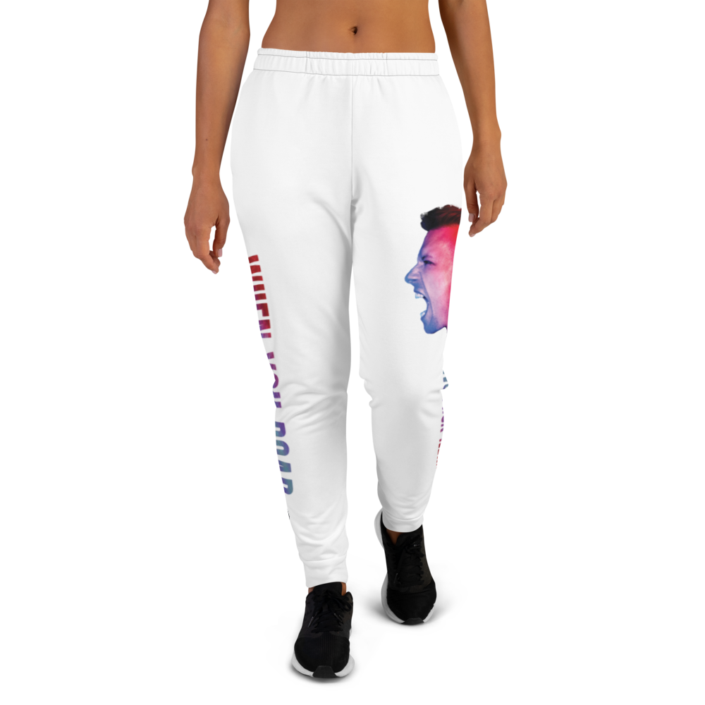 Women's Jogging Pants - When You Roar, White