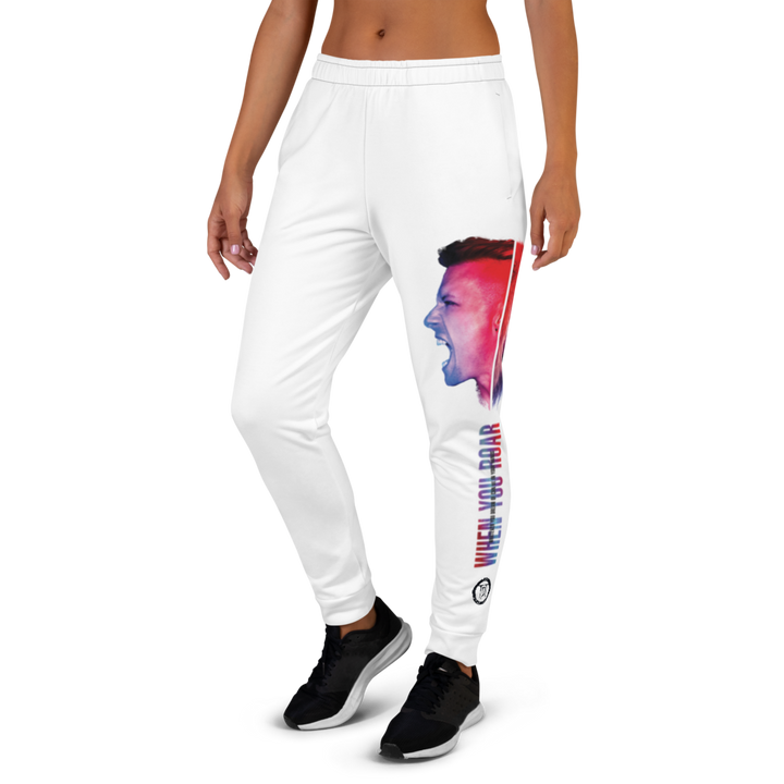 Women's Jogging Pants - When You Roar, White