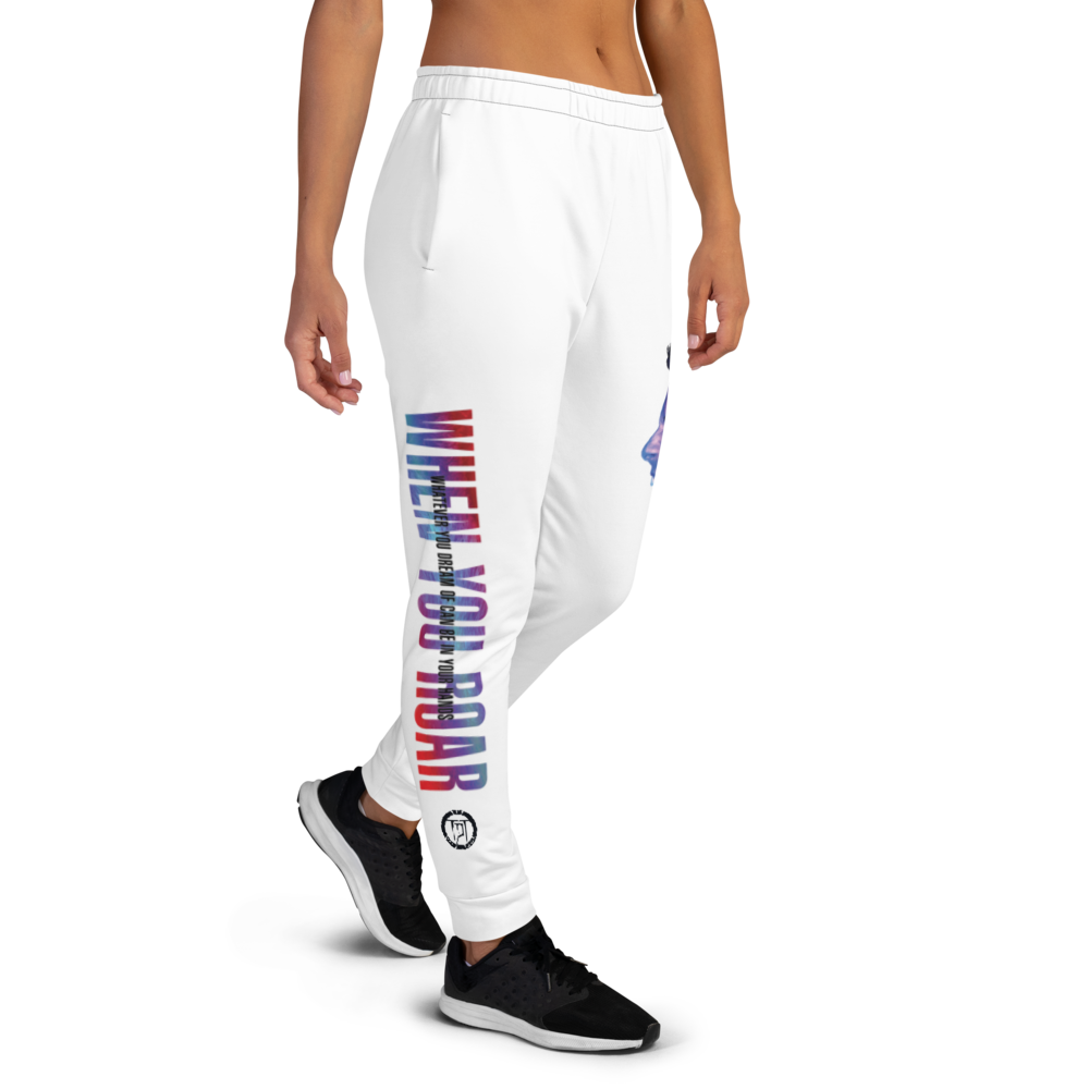 Women's Jogging Pants - When You Roar, White