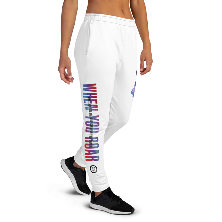 Women's Jogging Pants - When You Roar, White