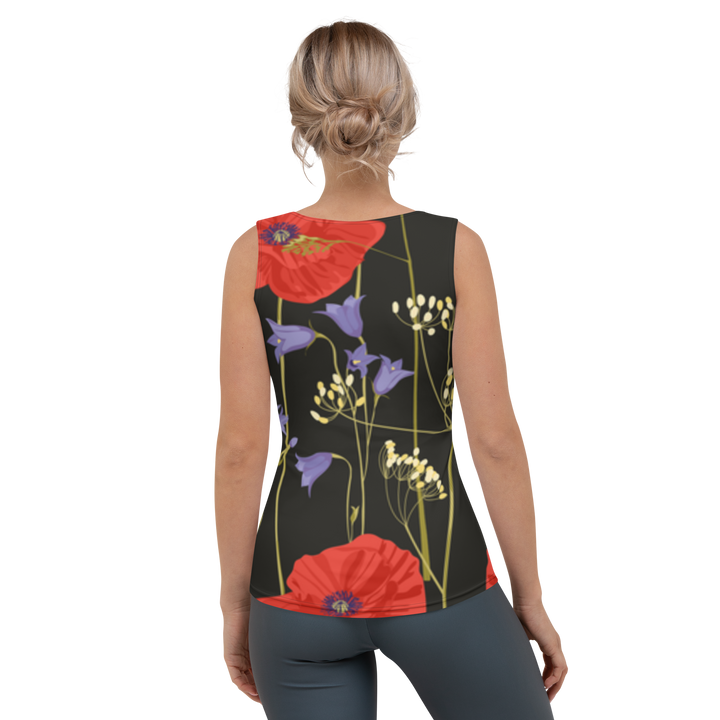 Premium Tank-Top Damen - Mohnblumen