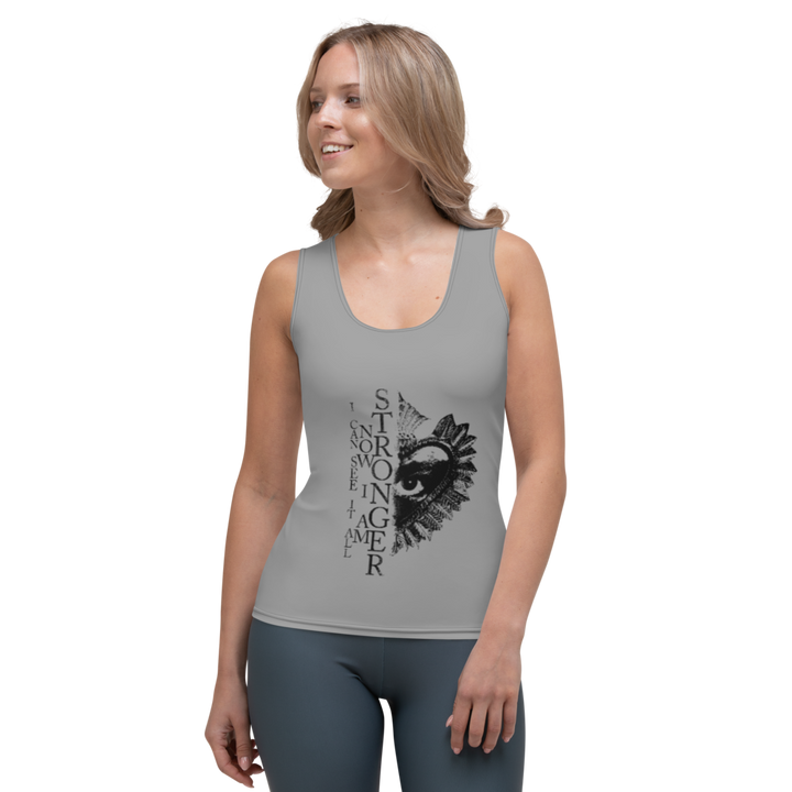 Premium tank top women - Now I Am Stronger, Darker Hearts, Anthracite