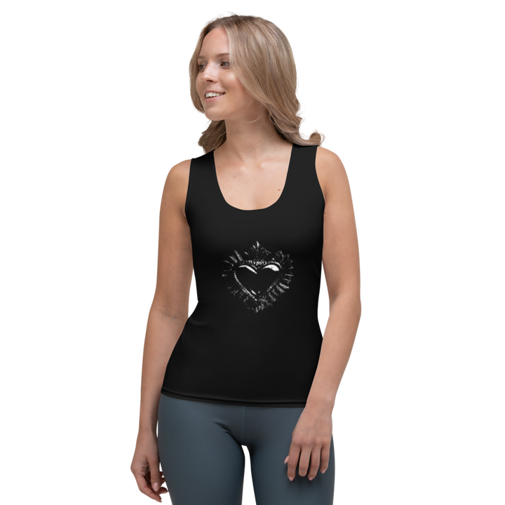 Premium tanktop - Darker Hearts, Black Heart, Black on Black