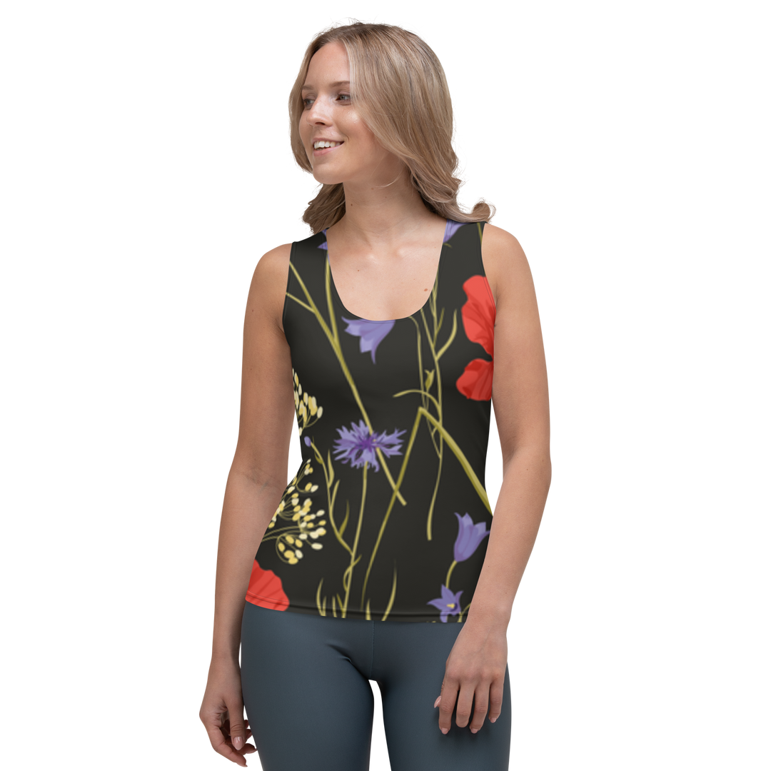 Premium tank top women - poppies