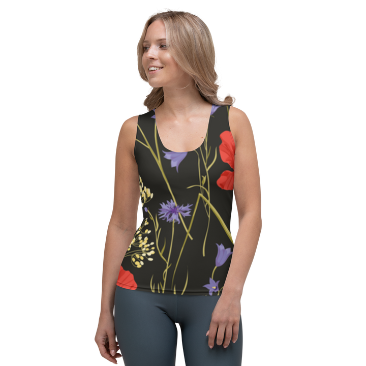 Premium tank top women - poppies