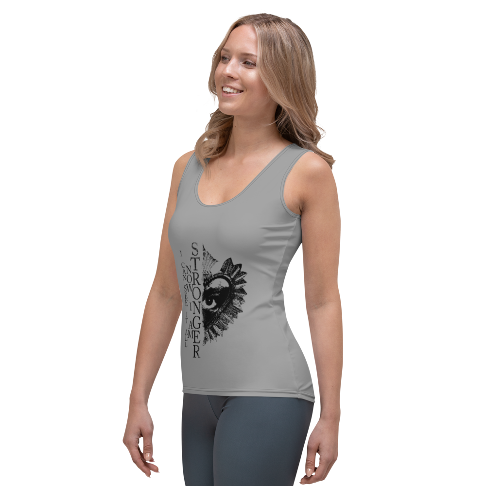 Premium Tank-Top Damen - Now I Am Stronger, Darker Hearts, Anthracite