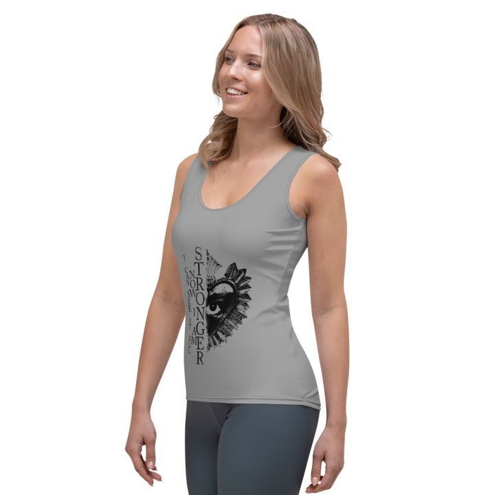 Premium tank top women - Now I Am Stronger, Darker Hearts, Anthracite