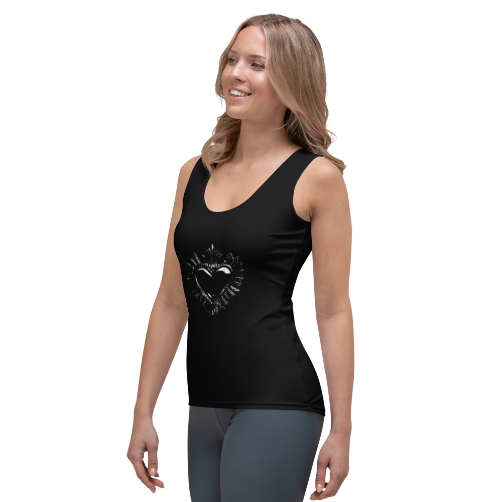 Premium tanktop - Darker Hearts, Black Heart, Black on Black