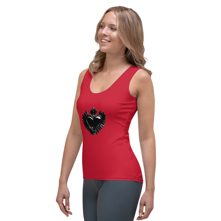 Premium tank top - Darker Hearts, Black Heart, red