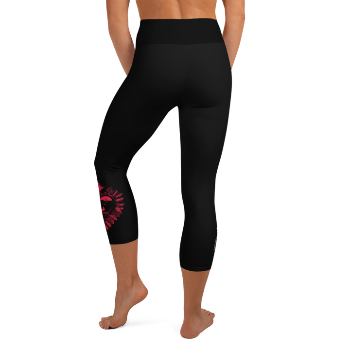 Capri leggings - Now I Am Stronger, Darker Hearts, sort