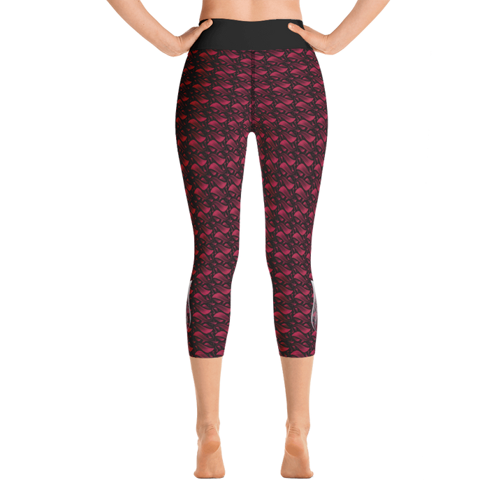 Capri Leggings - After the Nightmare, Swan Red Black