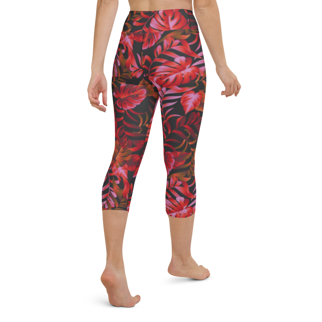 Capri Leggings - Leaves of the Night