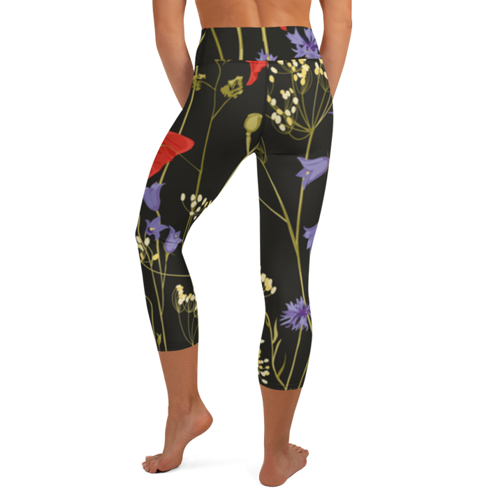 Capri Leggings - Poppies