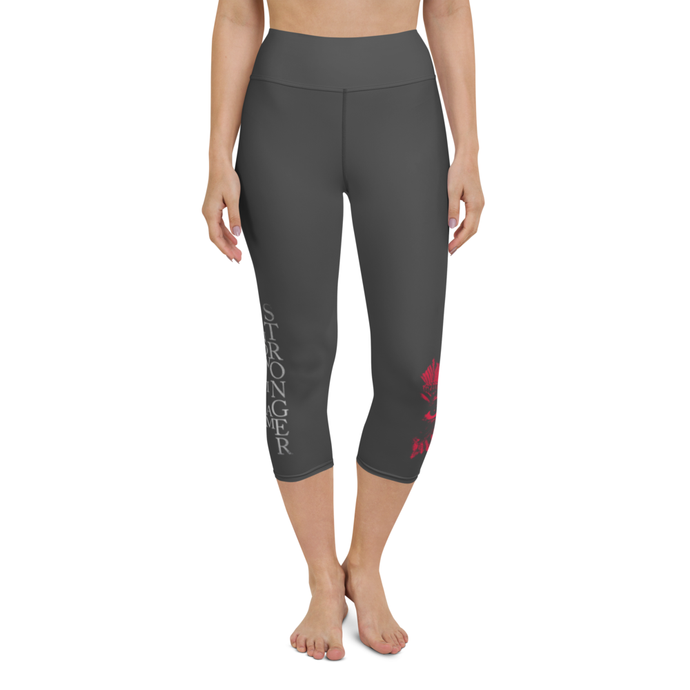 Capri Leggings - Nu er jeg stærkere, mørkere hjerter, farve: Eclipse