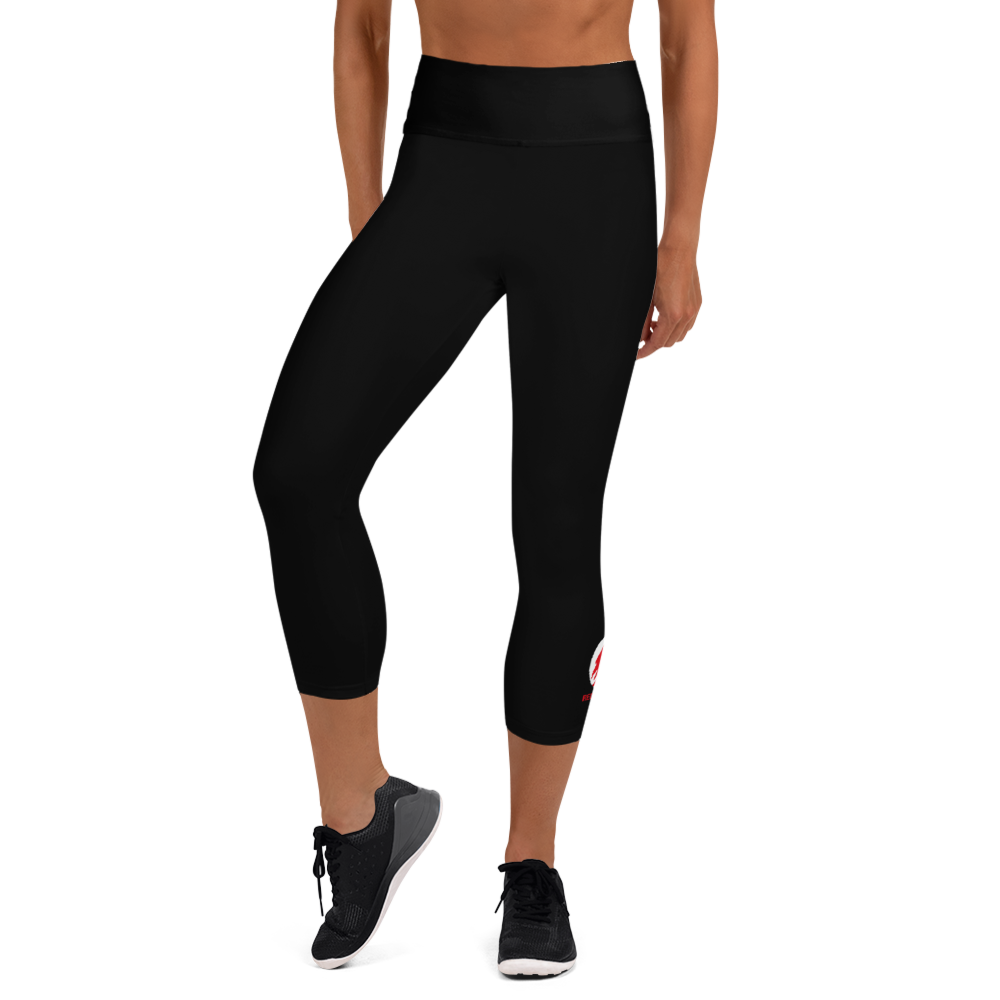 Capri leggings - Red Raven Logo, sort