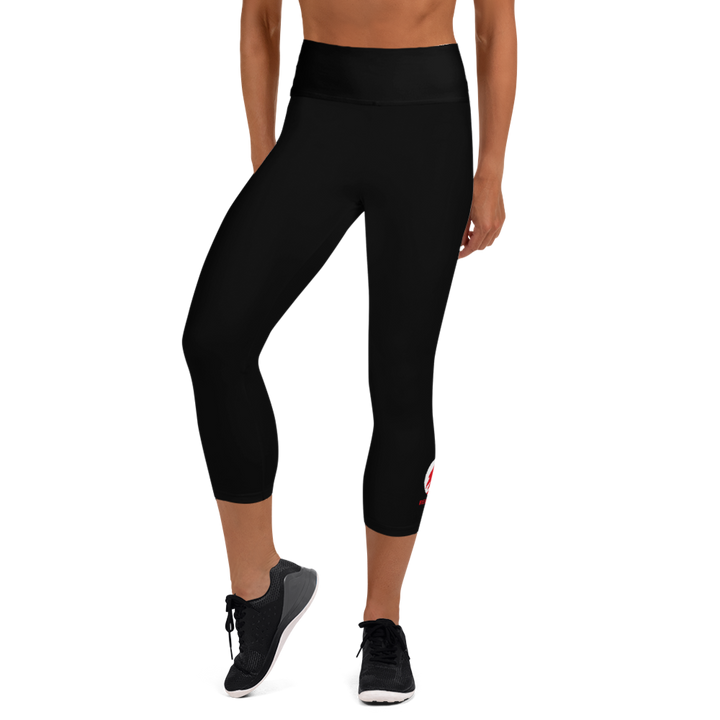 Capri leggings - Red Raven Logo, black