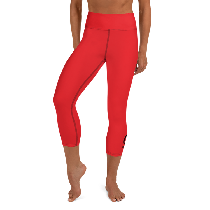 Capri leggings - Red Raven Logo, rød