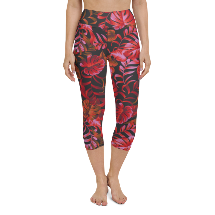 Capri Leggings - Leaves of the Night