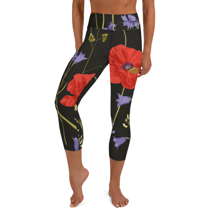 Capri Leggings - Poppies