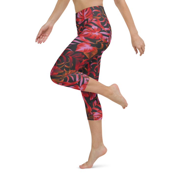 Capri Leggings - Leaves of the Night