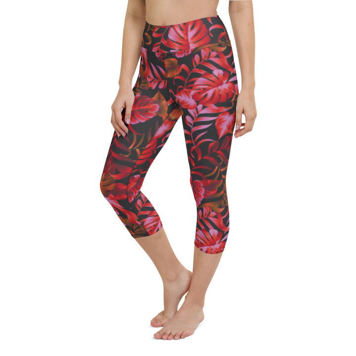 Capri Leggings - Leaves of the Night