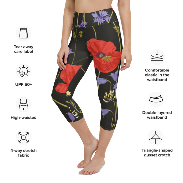 Capri leggings - valmuer