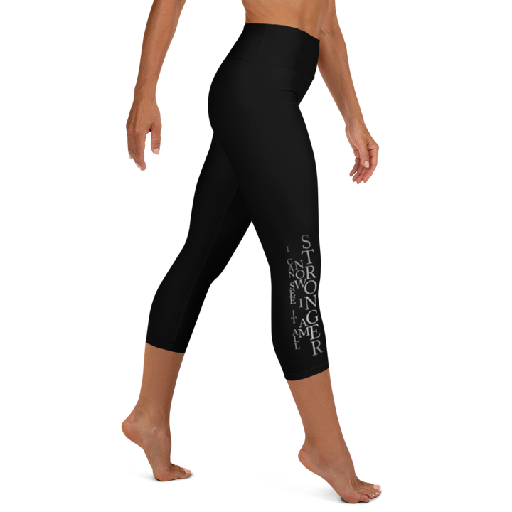 Capri leggings - Now I Am Stronger, Darker Hearts, sort