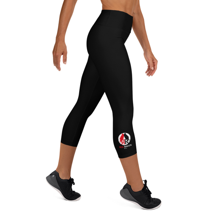 Capri leggings - Red Raven Logo, black