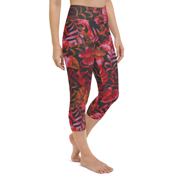 Capri Leggings - Leaves of the Night