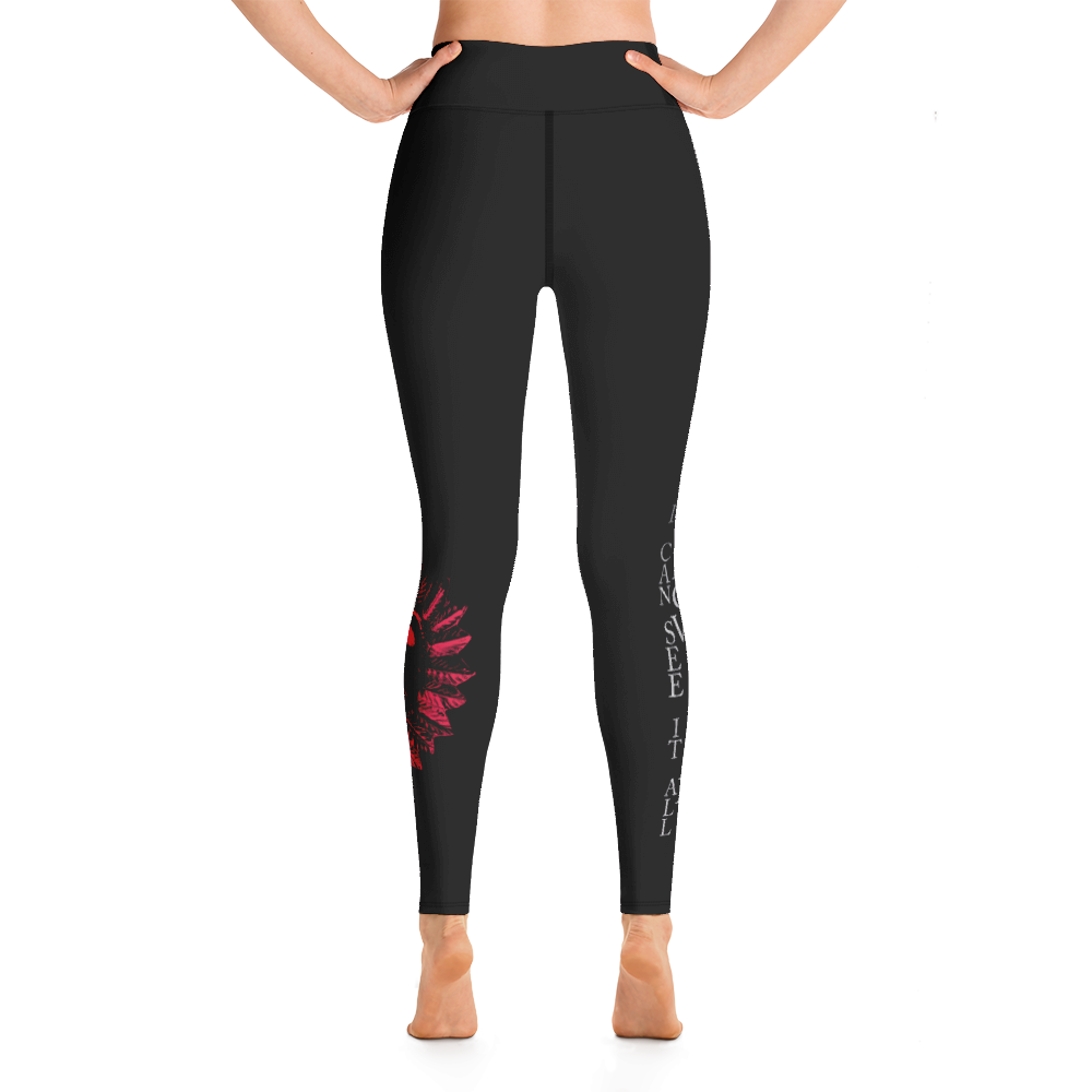 Leggings - Now I Am Stronger, Darker Hearts, farve: sort