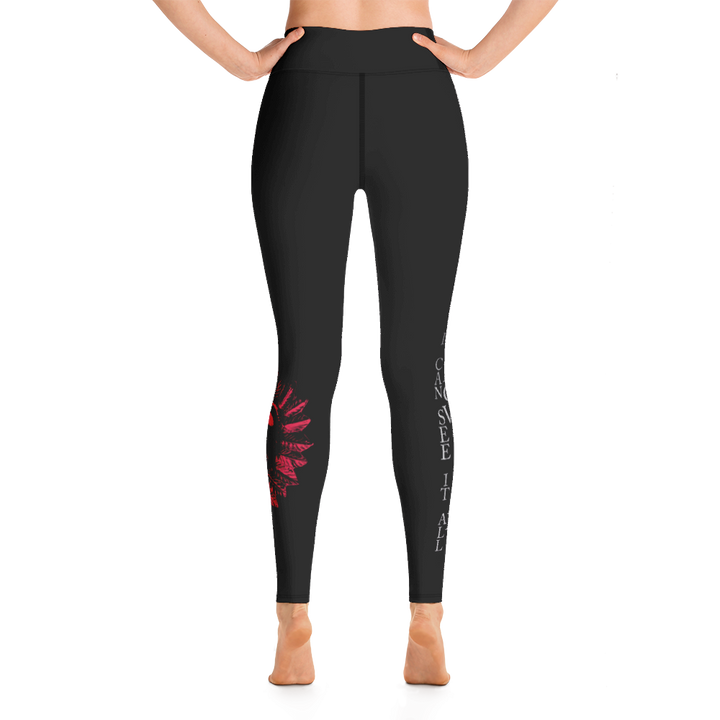 Leggings - Now I Am Stronger, Darker Hearts, farve: sort