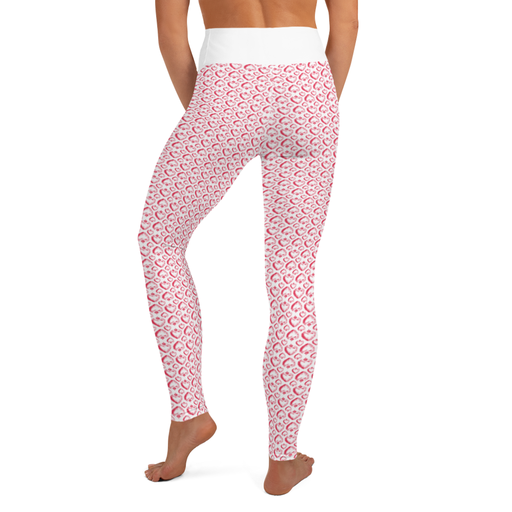 Leggings - Red Heart, white