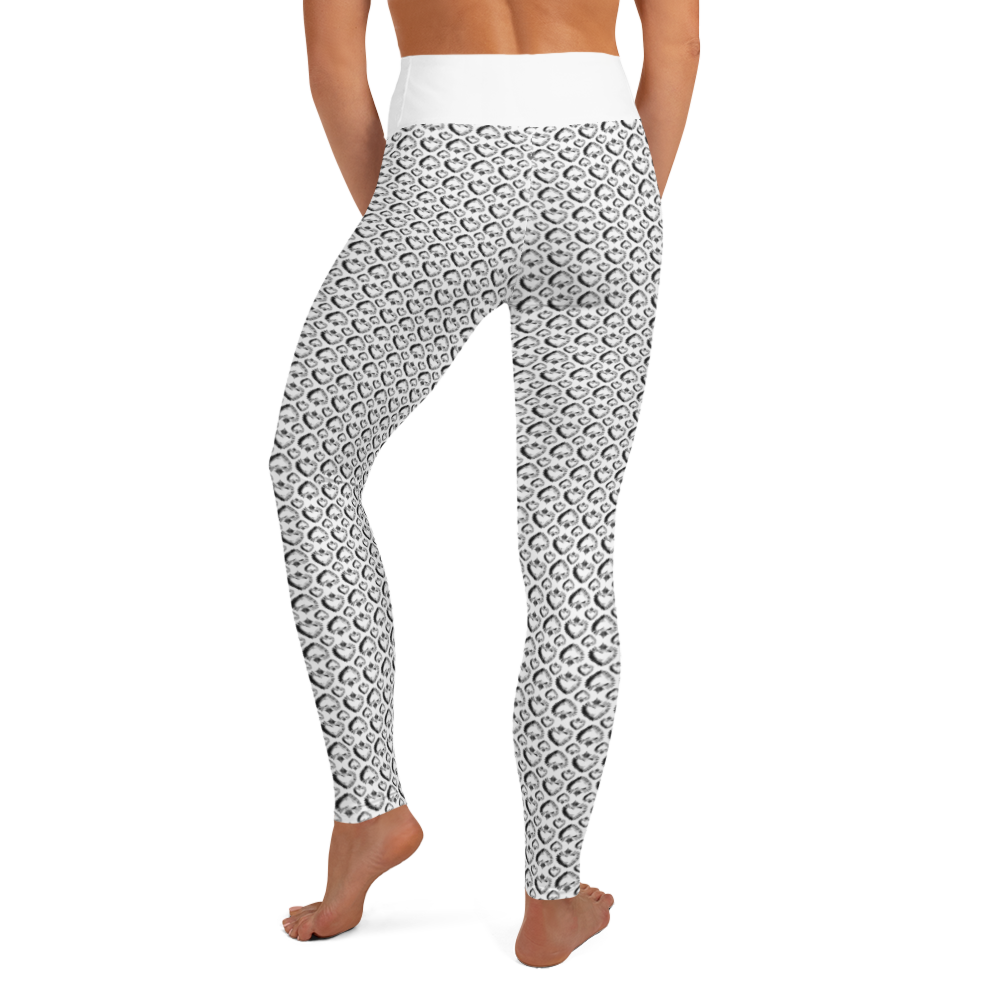 Leggings - Black Heart, white