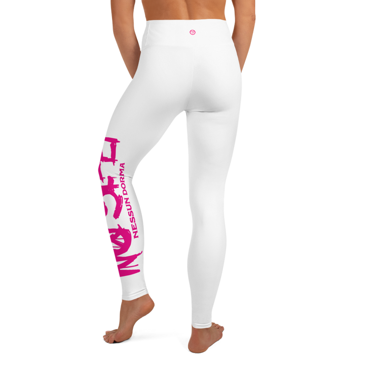 Leggings - No Sleep (Nessun Dorma), Hvid Pink