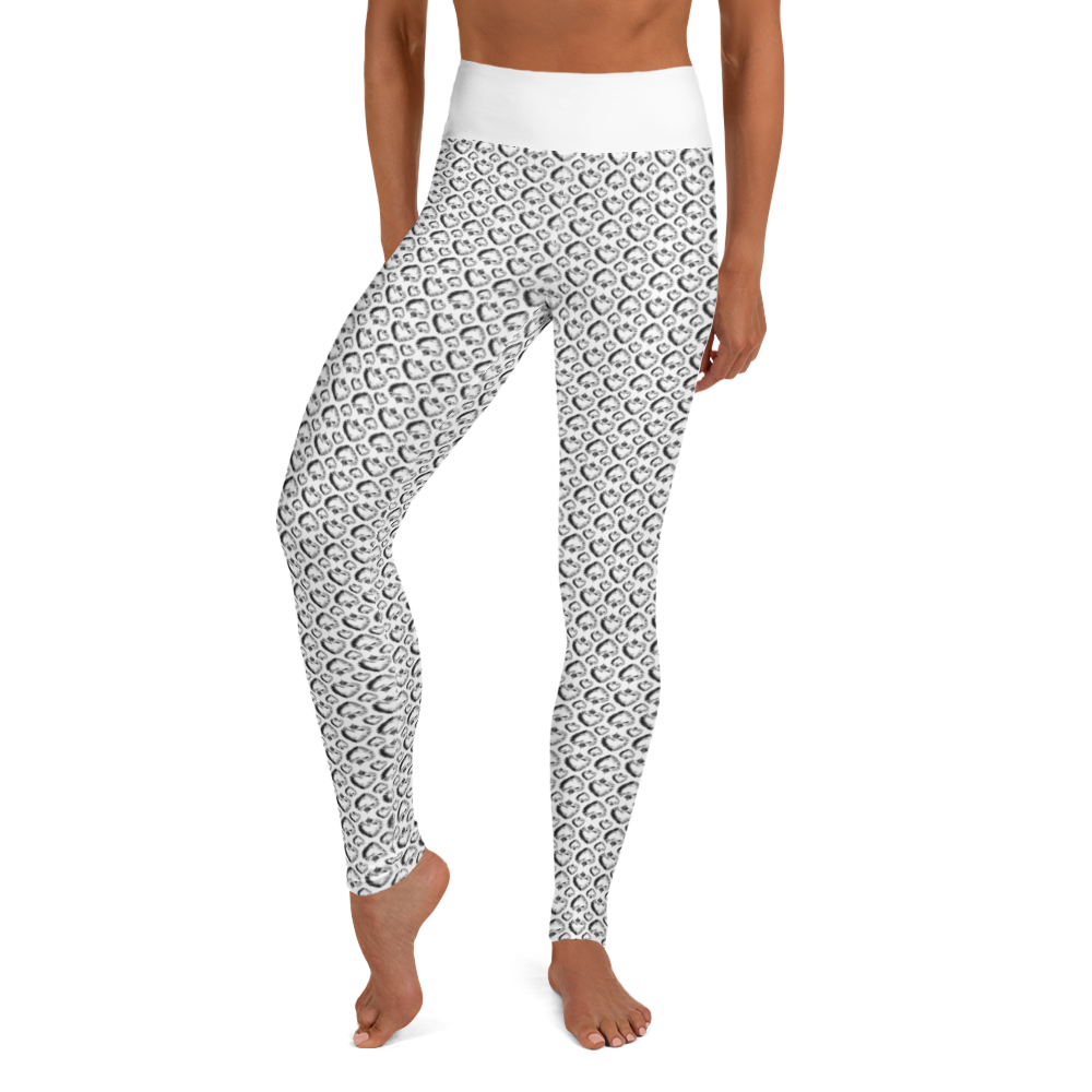 Leggings - Black Heart, white