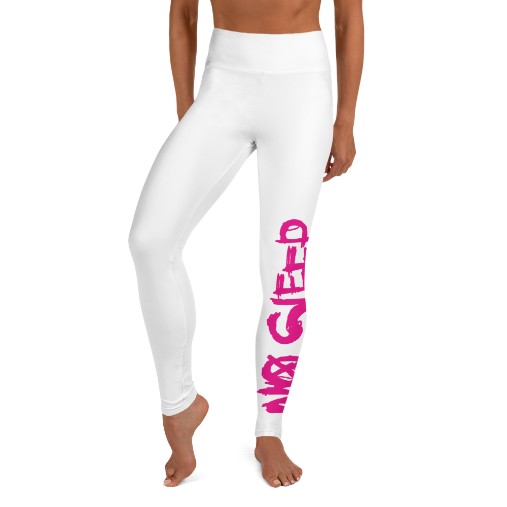 Leggings - No Sleep (Nessun Dorma), Hvid Pink