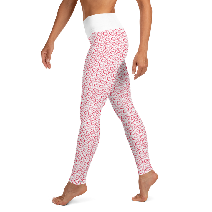 Leggings - Red Heart, white