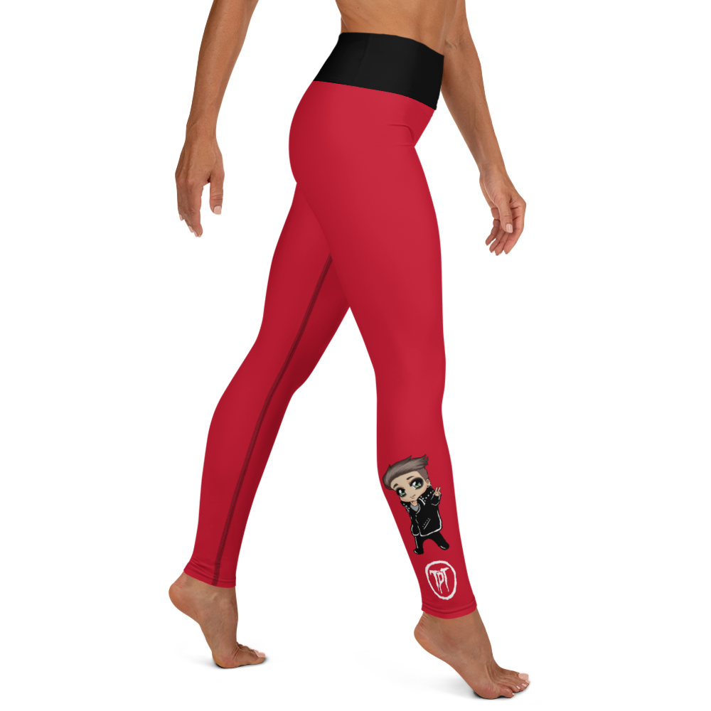 Leggings - Mini Dark Tenor Peace, Rebel Red