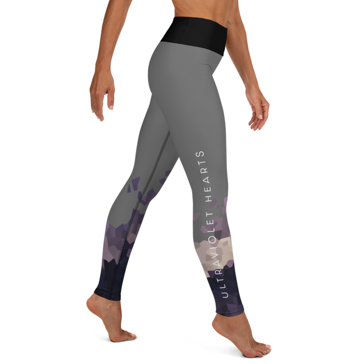 Leggings - Ultraviolette hjerter, antracit