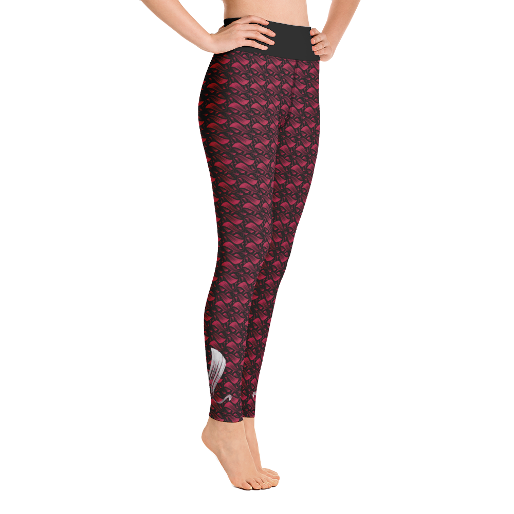 Leggings - After the Nightmare, Swan Red Black