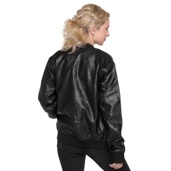 Kunstleder-Bomberjacke Damen - Klassik Rebellen, gestickt