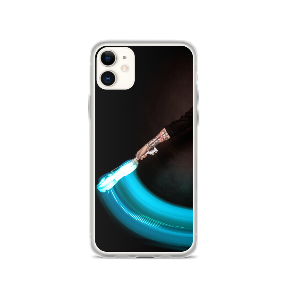 Apple iPhone phone case - LED violin, blue