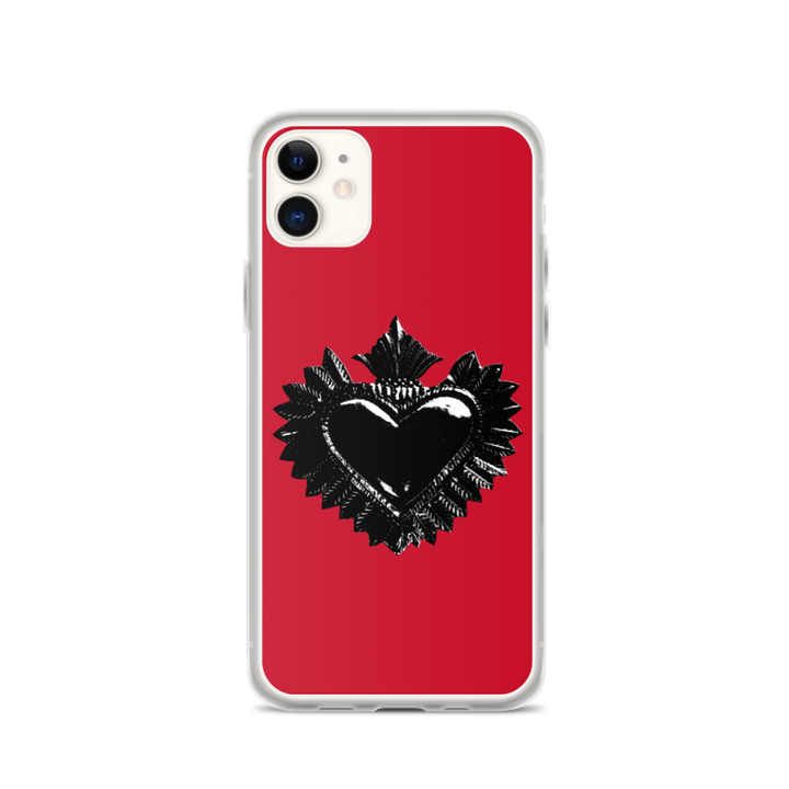 Apple iPhone Case - Darker Hearts, Red