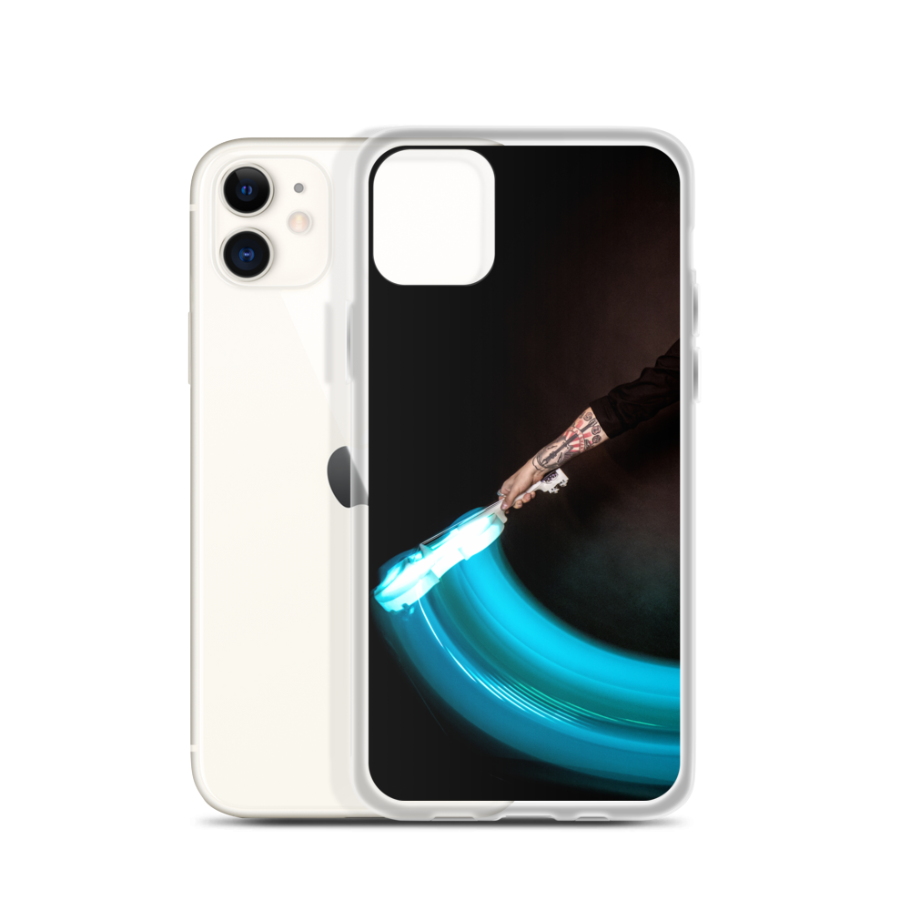 Apple iPhone phone case - LED violin, blue